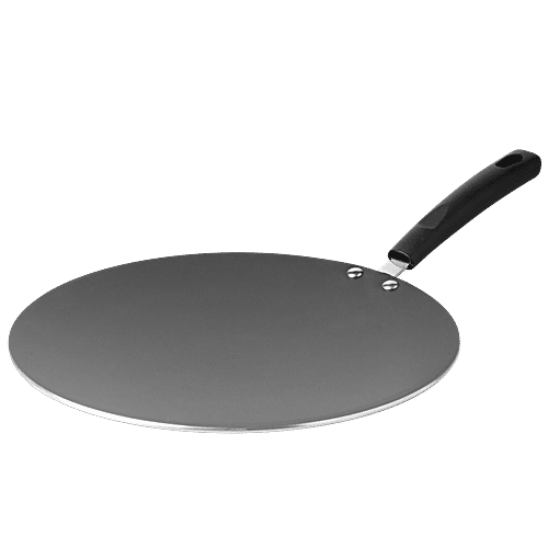 Fackelmann Quartz Nonstick Concave Tawa 25 Cm - Greblon German Technology, Non-Toxic PFOA & BPA-Free, 1 pc  Non-Toxic PFOA & BPA-Free, Induction Base, All Stoves, Anti-scratch, Cool Handle, Even Heating, Roti/Chapati, Paratha