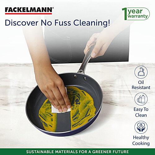 Fackelmann Ceramic Nonstick Fry Pan 22 cm - German Technology, Non-Toxic, PFOA, BPA & Cadmium-Free, 1.3 l  Induction Base - All Stoves, Even Heating, Easy Release, Frying Pan, Egg Pan, Fish Fry Pan