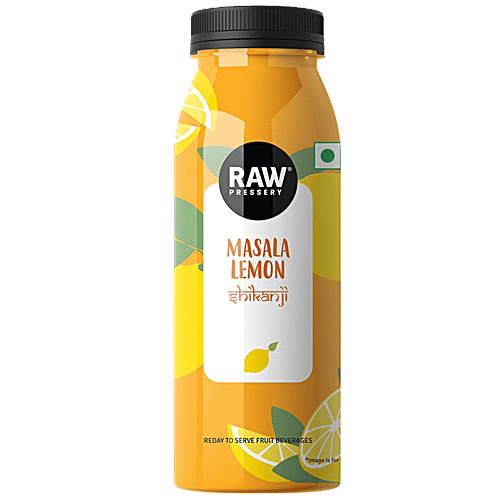 Raw Pressery Masala Lemon/Shikanji Juice, 200 ml PET Bottle Fruit Beverage