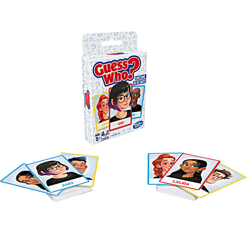 Hasbro Gaming Guess Who? Card Game For Kids Ages 5 & Up, 2 Player Guessing Game, Multicolour, 1 pc  Classic guessing game
 Perfect for kids ages 5 and up
 Test of observation and deduction