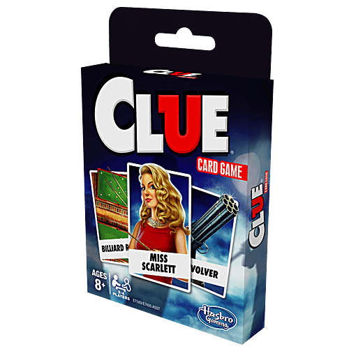 Hasbro Gaming Clue Card Game For Kids Ages 8 & Up, 3-4 Players Strategy Game, Multicolour, 1 pc  Fast-paced card game
 Twist on the classic game of 'whodunit'