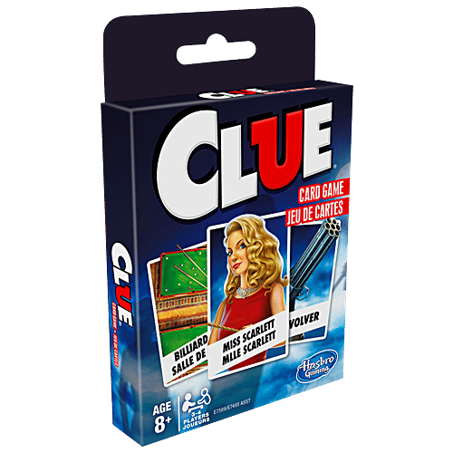 Hasbro Gaming Clue Card Game For Kids Ages 8 & Up, 3-4 Players Strategy Game, Multicolour, 1 pc  Fast-paced card game
 Twist on the classic game of 'whodunit'