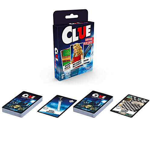 Hasbro Gaming Clue Card Game For Kids Ages 8 & Up, 3-4 Players Strategy Game, Multicolour, 1 pc  Fast-paced card game
 Twist on the classic game of 'whodunit'