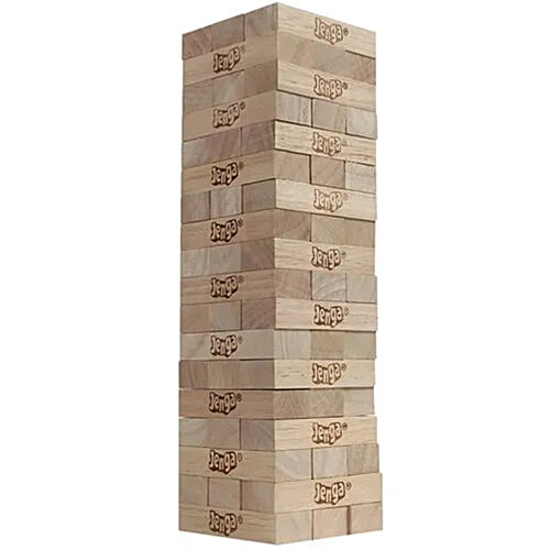 Hasbro Gaming Jenga Hardwood Blocks Stacking Tower Game For Kids Ages 6 & Up, 1 pc Tube Jenga Fun!
 Portable Jenga
