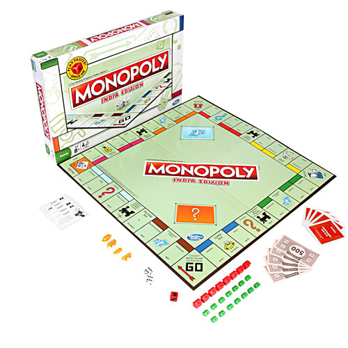 Hasbro Gaming International Business Games Monopoly India Edition Vyapaar For Kids & Adult, Educational Toy For All, Family Entertainment Board Game Set, Learn Sale, Purchase, Trading - Blue, 1 pc  For Families & Friends, Toys for Kids Boys and Girls Ages 8 and Up, Fantasy Classic Gameplay