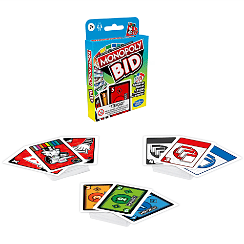 Hasbro Gaming Monopoly International Business Game Vyapaar Bid Game, Quick Playing Card Game For 4 Players, Game For Families & Kids Ages 7 & Up, 1 pc  For Families and Kids Ages 7 and Up
