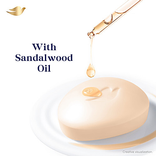 Dove Sandalwood Bar for Glowing Skin with Natural Origin Sandalwood & Saffron Extracts PO3, 125 g (Pack of 3) Dermatologically Tested, Moisturising Cream