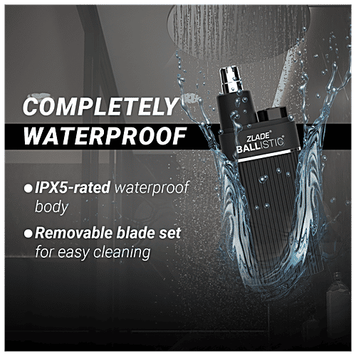 Zlade Ballistic Nose & Ear Hair Trimmer, 1 pc AA Battery-Operated, Waterproof Trimmer