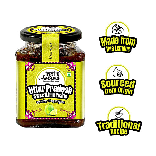 indiSecrets Uttar Pradesh Sweet Lime Pickle, 250 g  Regional Authentic