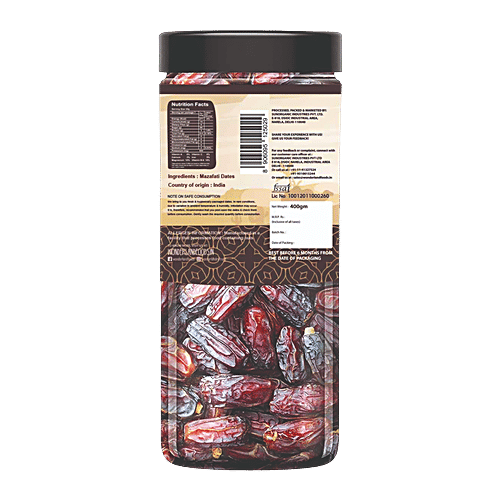 Wonderland Foods Mazafati Black Dates - Premium Quality, No Added Sugar, 400 g  Vegan, No Added Preservatives, High In Fibre
