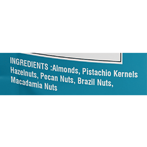 Wonderland Foods Nuts Exotica Mix - Almonds, Pistachio, Pecan, Hazel, Macadamia, & Brazil Nuts, 200 g Rich In Protein, Vegan Friendly, Gluten Free, Boosts Immunity