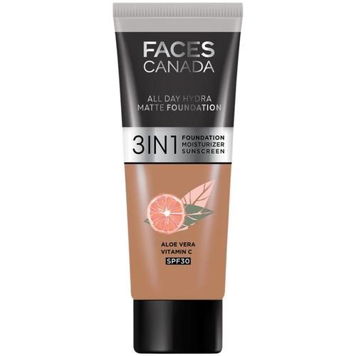 Buy FACES CANADA 3 In 1 All Day Hydra Matte Foundation + Moisturizer + SPF  30 - With Aloe Vera & Vitamin C Online at Best Price of Rs 276.25 -  bigbasket