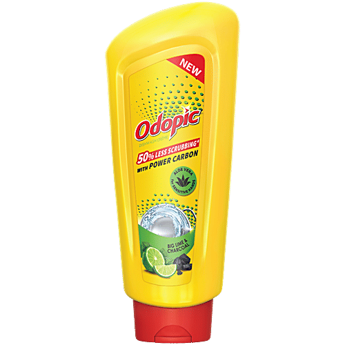 Odopic Dishwash Creme With Power Carbon - 50% Less Scrubbing, Kitchen Utensil Cleaner, 500 ml  