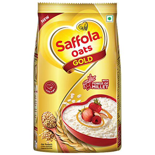 Saffola Oats Gold - Rolled Oats With Jowar Millet, 1.5 kg Pouch 