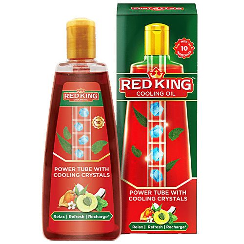 Red King Cooling Oil - Relieves Body Aches, Headache & Fatigue, 280 ml