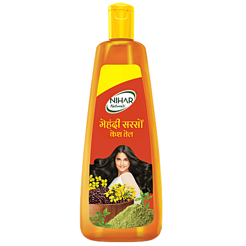 Nihar Naturals Mehendi Sarson Hair Oil, 400 ml