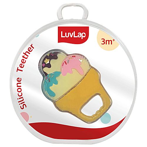 Buy LuvLap Silicone Teether Yum Scoops, 3M+, Multicolour Online at