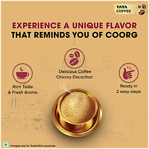 Tata Coffee Coorg Kaapi Quick Filter Coffee Decoction Premix Liquid, 200 ml  Coffee 80, Chicory 20