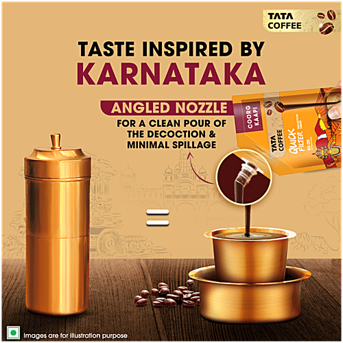 Tata Coffee Coorg Kaapi Quick Filter Coffee Decoction Premix Liquid, 200 ml  Coffee 80, Chicory 20