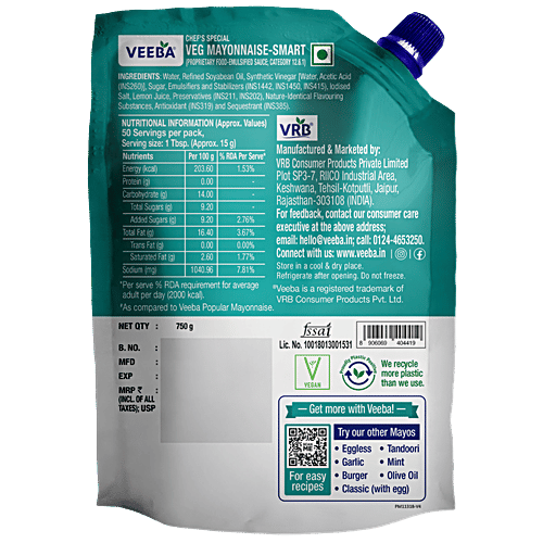 Veeba Chef's Special Smart Veg Mayonnaise, 750 g  