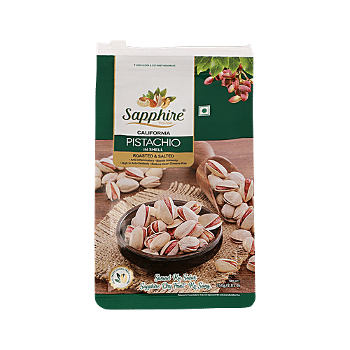 Sapphire Dry Nuts California Pista Inshell, 250 g  