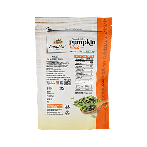 Sapphire Dry Nuts Pumpkin Seeds, 200 g
