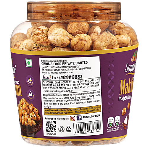 Sapphire Dry Nuts Punjabi Tadka Roasted Makhana, 80 g  