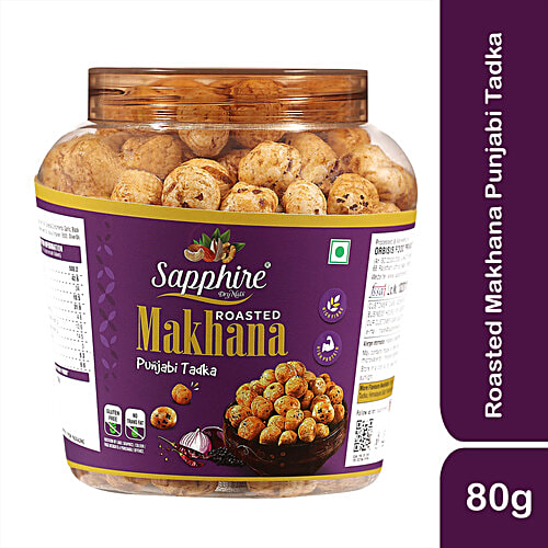 Sapphire Dry Nuts Punjabi Tadka Roasted Makhana, 80 g  