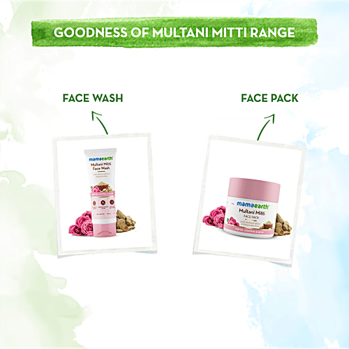 Mamaearth Multani Mitti Face Wash - With Bulgarian Rose, For Oil Control & Acne, 100 ml Hydrating & Gentle, Paraben-Free, No Silicones