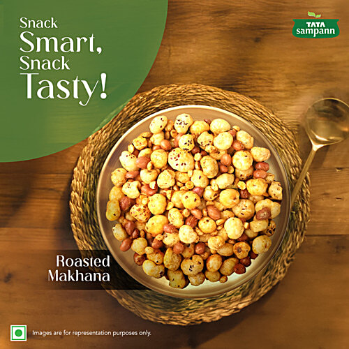 Tata Sampann High Protein Makhana, 100 g 12 Vital Nutrients, Rich in Fibre, Naturally Fat Free, Premium Quality, Phool Makhana, Prasadam