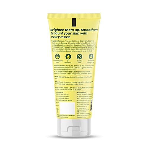 Plix The Plant Fix Pineapple Bright Polishing Cream - 5% Niacinamide, Squalane, 50 g  Hyperpigmentation, Exfoliates & Hydrates Skin,For Neck, Knees & Elbows