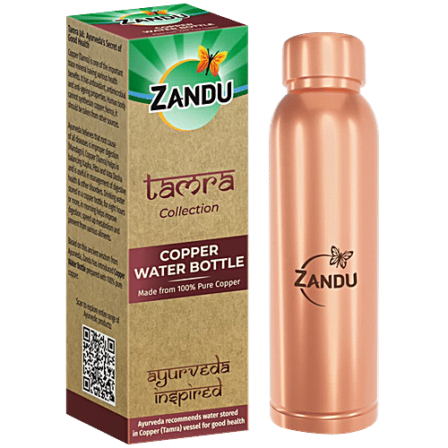 Buy ZANDU Tamra Collection 100 Pure Copper Water Bottle Online at Best