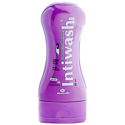 Mankind Intiwash New Feminine Hygiene Wash, 50 ml  Retains PH Balance, SLS & Paraben Free