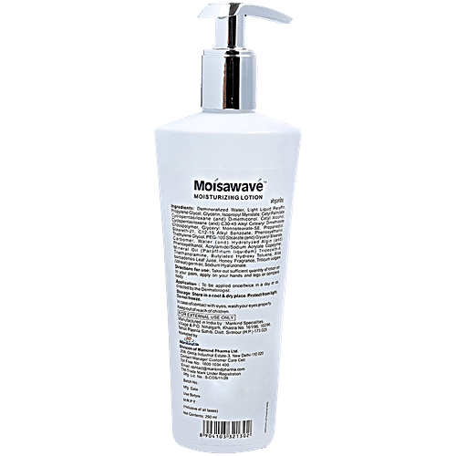 Mankind Moisawave Moisturizing Lotion, 250 ml  Long Lasting Hydration, With Sodium Hyaluronate