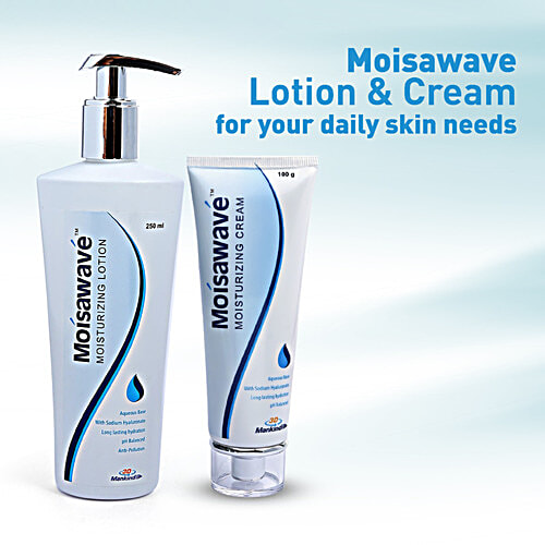 Mankind Moisawave Moisturizing Lotion, 250 ml  Long Lasting Hydration, With Sodium Hyaluronate