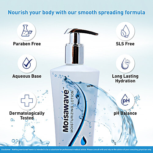 Mankind Moisawave Moisturizing Lotion, 250 ml  Long Lasting Hydration, With Sodium Hyaluronate