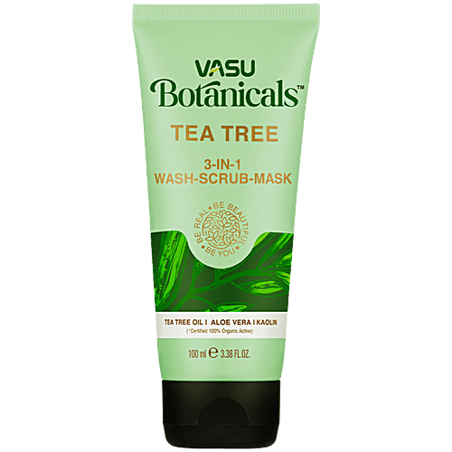 Buy Vasu Botanicals Tea Tree 3In1 Face WashScrubMask Online at Best