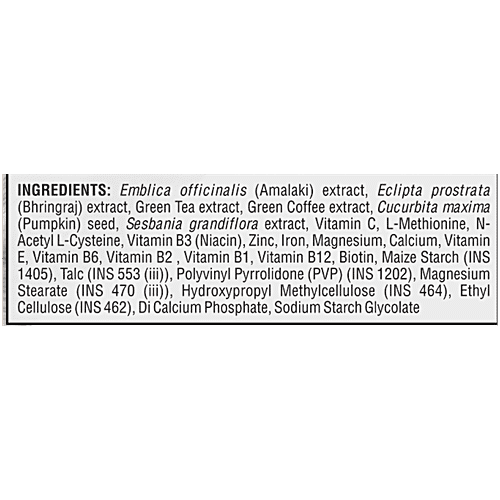 Vasu Nutra Vegan Collagen Builder & DHT Blocker Tablet - For Hair, Skin & Nail, 60 pcs  