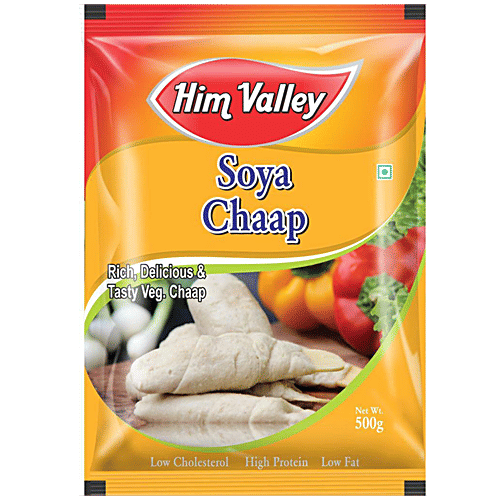 Him Valley Frozen Soya Chaap, 500 g Pouch High Protein