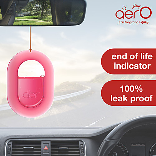 Godrej Aer O Rose Blossom Car Fragrance, 7.5 g  Hanging Car Air Freshener, Upto 30 Days