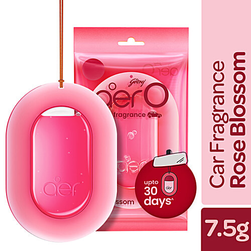 Godrej Aer O Rose Blossom Car Fragrance, 7.5 g  Hanging Car Air Freshener, Upto 30 Days
