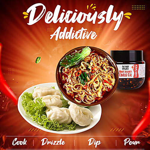 The Khao Project Bhut Jolokia Chilli Oil - Very Spicy, 170 g Jar