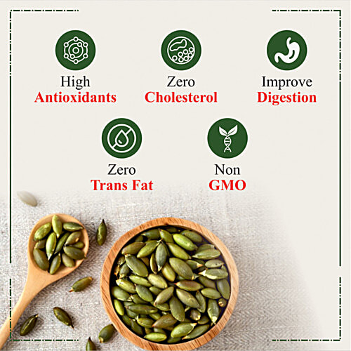 Yellow Bytes Pumpkin Seeds - Premium Raw, 200 g  Natural, Rich In Antioxidants & Fibre, Protein, Magnesium