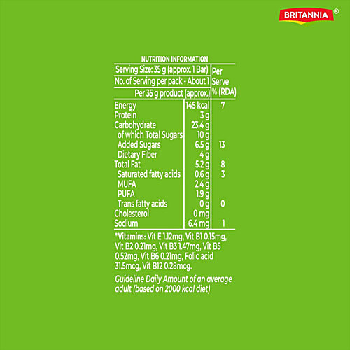 Britannia Be You Nuts & Seeds Nutrition Bar, 35 g  