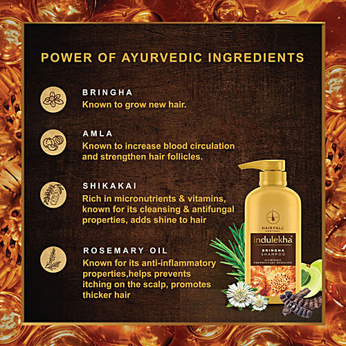 Indulekha Bringha Shampoo, 1 L  Bringha, Amla, Shikakai, Rosemary Oil