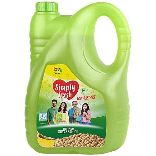 Simply Fresh Refined Soyabean Oil, 4.500 kg Jar 