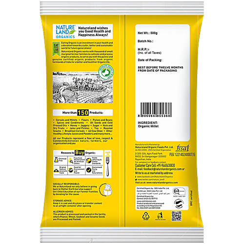 Natureland Organics Barnyard Millet, 500 g