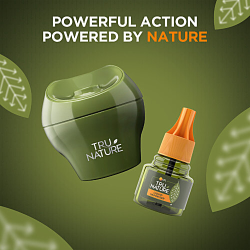 Tru Nature Anti-Mosquito Liquid Vaporiser - Machine & Refill, 80 g (Pack of 2) Non Toxic