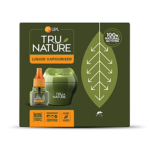 Tru Nature Anti-Mosquito Liquid Vaporiser - Machine & Refill, 80 g (Pack of 2) Non Toxic
