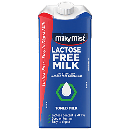 Milky Mist Lactose Free Toned Milk - UHT Sterilized, 750 ml  Easy To Digest